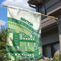 Samoa Mamanu Siapo Forest Green Garden Flag Tatau Malie