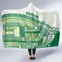 Samoa Mamanu Siapo Forest Green Hooded Blanket Tatau Malie