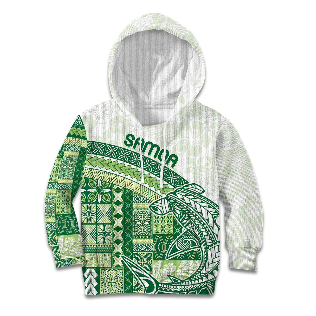 Samoa Mamanu Siapo Forest Green Kid Hoodie Tatau Malie