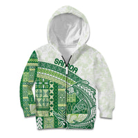 Samoa Mamanu Siapo Forest Green Kid Hoodie Tatau Malie
