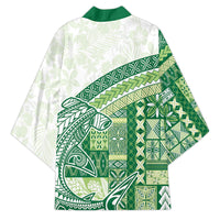 Samoa Mamanu Siapo Forest Green Kimono Tatau Malie