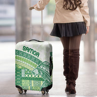 Samoa Mamanu Siapo Forest Green Luggage Cover Tatau Malie