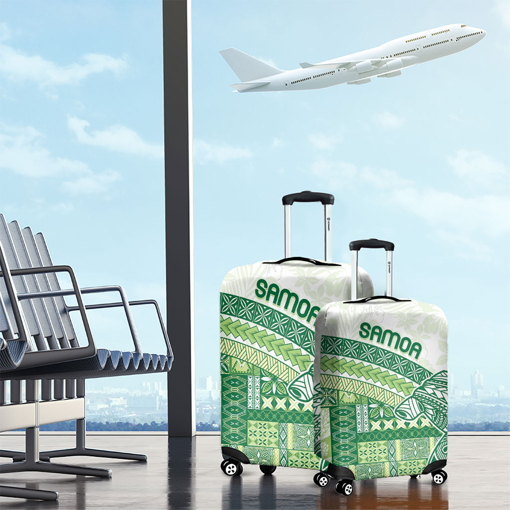Samoa Mamanu Siapo Forest Green Luggage Cover Tatau Malie
