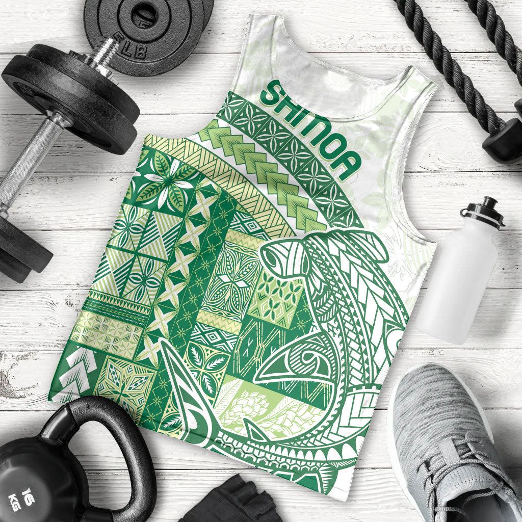 Samoa Mamanu Siapo Forest Green Men Tank Top Tatau Malie