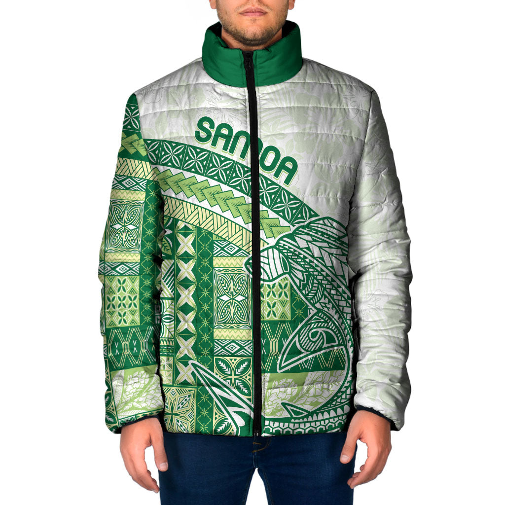 Samoa Mamanu Siapo Forest Green Padded Jacket Tatau Malie