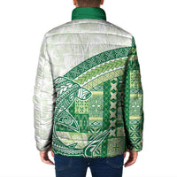 Samoa Mamanu Siapo Forest Green Padded Jacket Tatau Malie