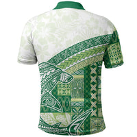Samoa Mamanu Siapo Forest Green Polo Shirt Tatau Malie