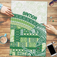 Samoa Mamanu Siapo Forest Green Puzzle Tatau Malie