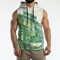 Samoa Mamanu Siapo Forest Green Sleeveless Hoodie Tatau Malie