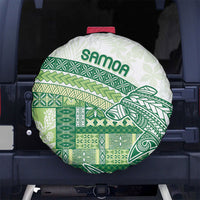 Samoa Mamanu Siapo Forest Green Spare Tire Cover Tatau Malie