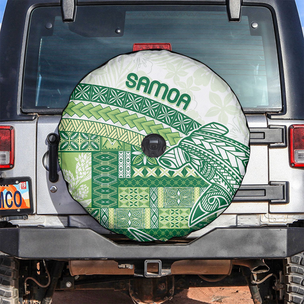 Samoa Mamanu Siapo Forest Green Spare Tire Cover Tatau Malie