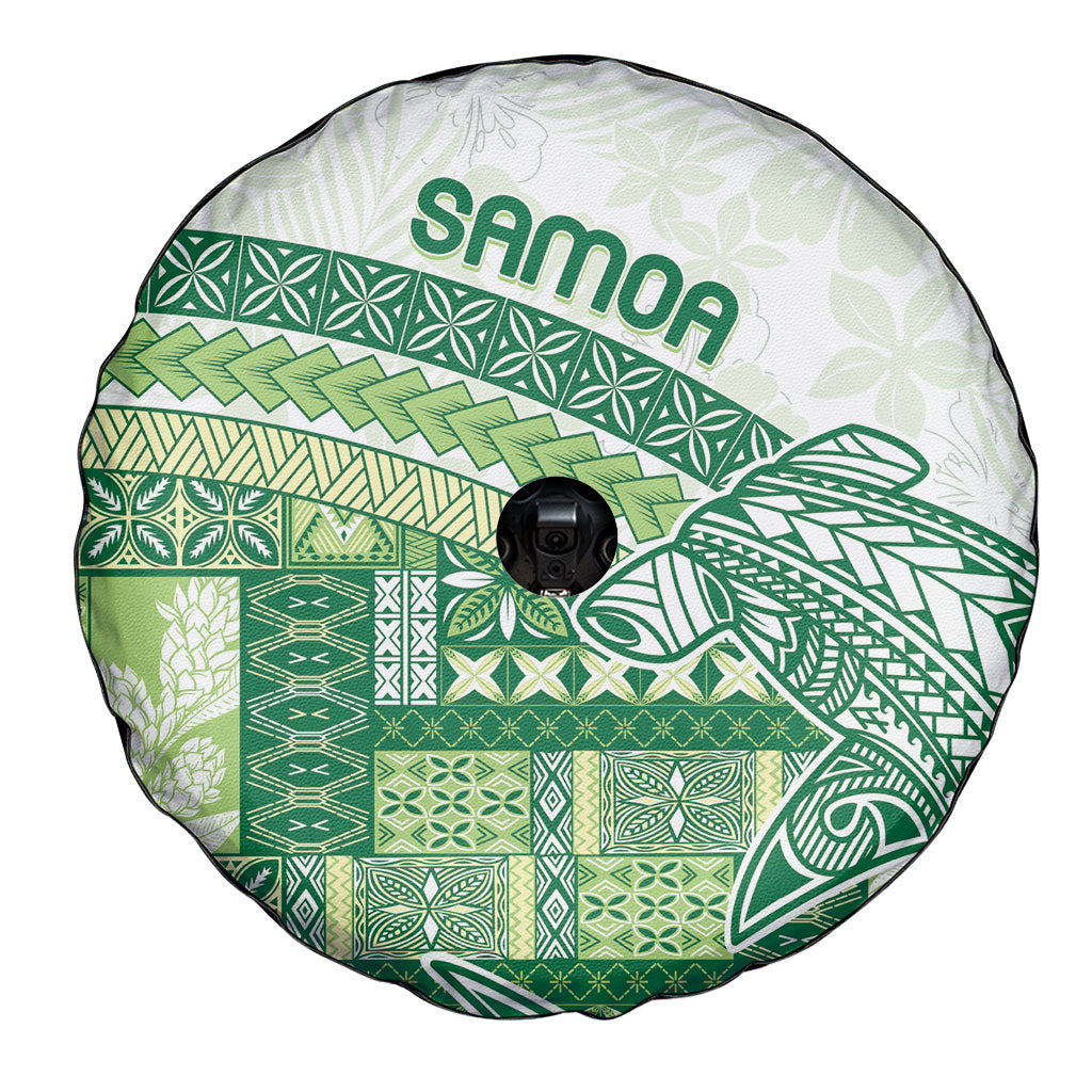 Samoa Mamanu Siapo Forest Green Spare Tire Cover Tatau Malie