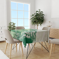 Samoa Mamanu Siapo Forest Green Tablecloth Tatau Malie