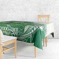 Samoa Mamanu Siapo Forest Green Tablecloth Tatau Malie