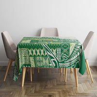 Samoa Mamanu Siapo Forest Green Tablecloth Tatau Malie