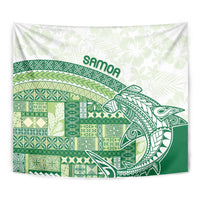 Samoa Mamanu Siapo Forest Green Tapestry Tatau Malie