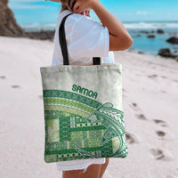 Samoa Mamanu Siapo Forest Green Tote Bag Tatau Malie