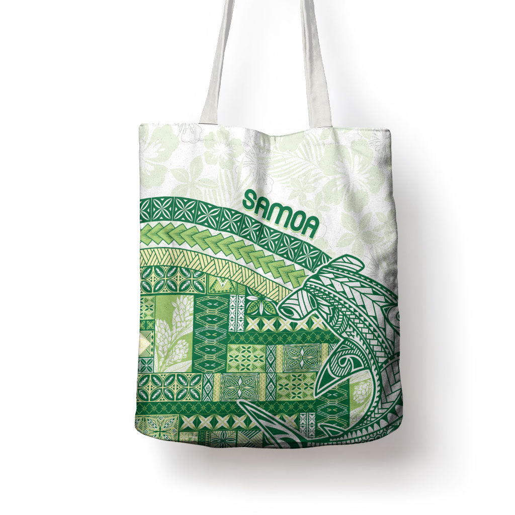Samoa Mamanu Siapo Forest Green Tote Bag Tatau Malie