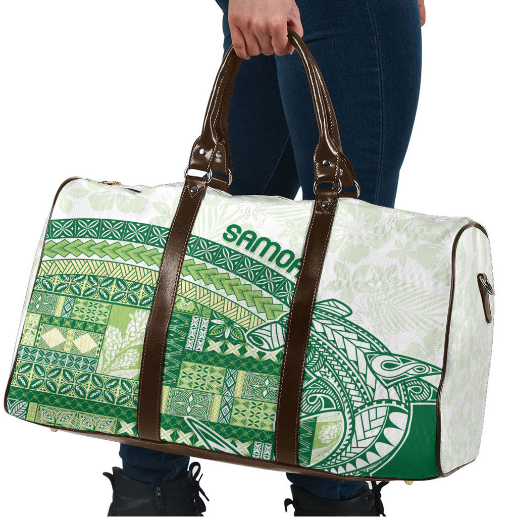 Samoa Mamanu Siapo Forest Green Travel Bag Tatau Malie