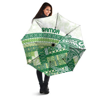 Samoa Mamanu Siapo Forest Green Umbrella Tatau Malie
