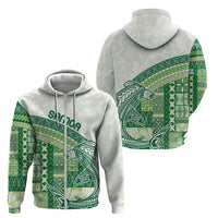 Samoa Mamanu Siapo Forest Green Zip Hoodie Tatau Malie