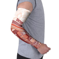 Samoa Mamanu Siapo Crimson Arm Sleeves Tatau Malie