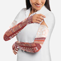 Samoa Mamanu Siapo Crimson Arm Sleeves Tatau Malie