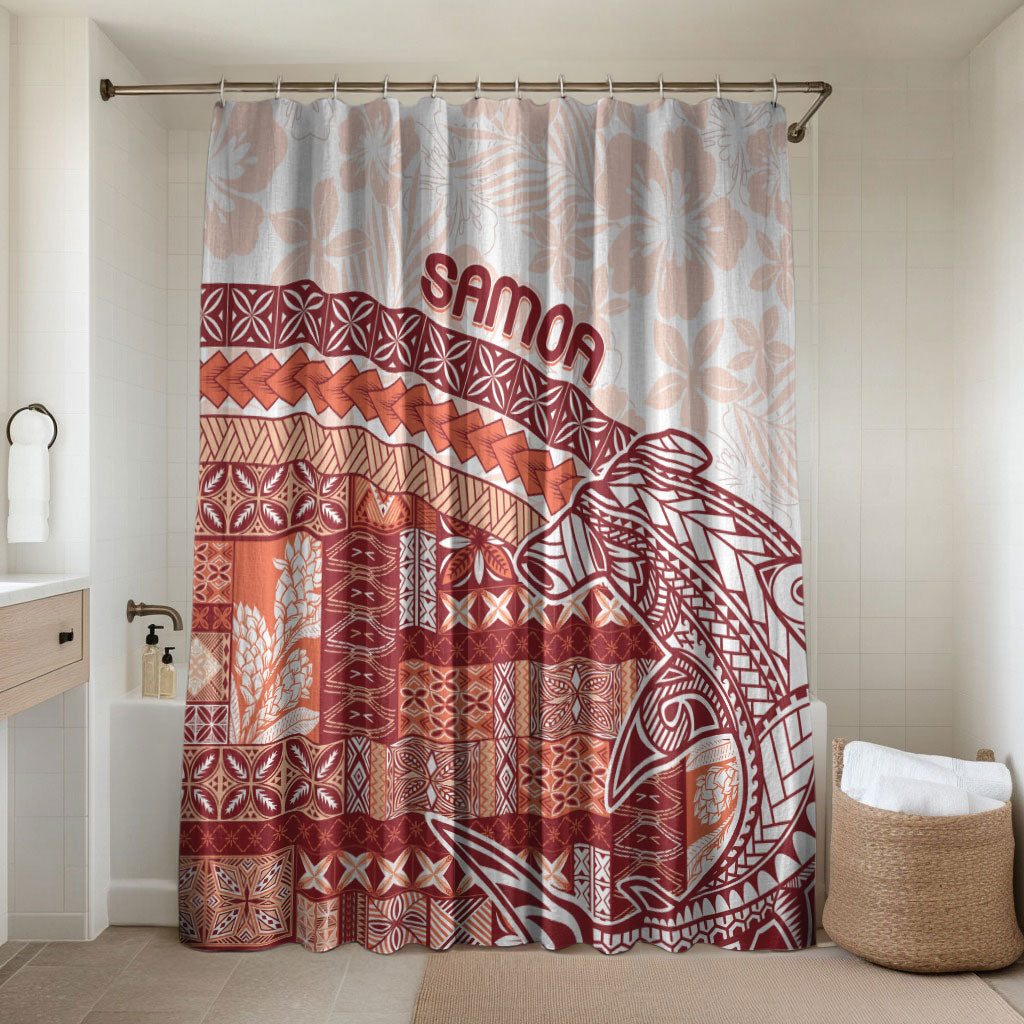 Samoa Mamanu Siapo Crimson Bathroom Set Tatau Malie