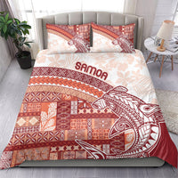 Samoa Mamanu Siapo Crimson Bedding Set Tatau Malie