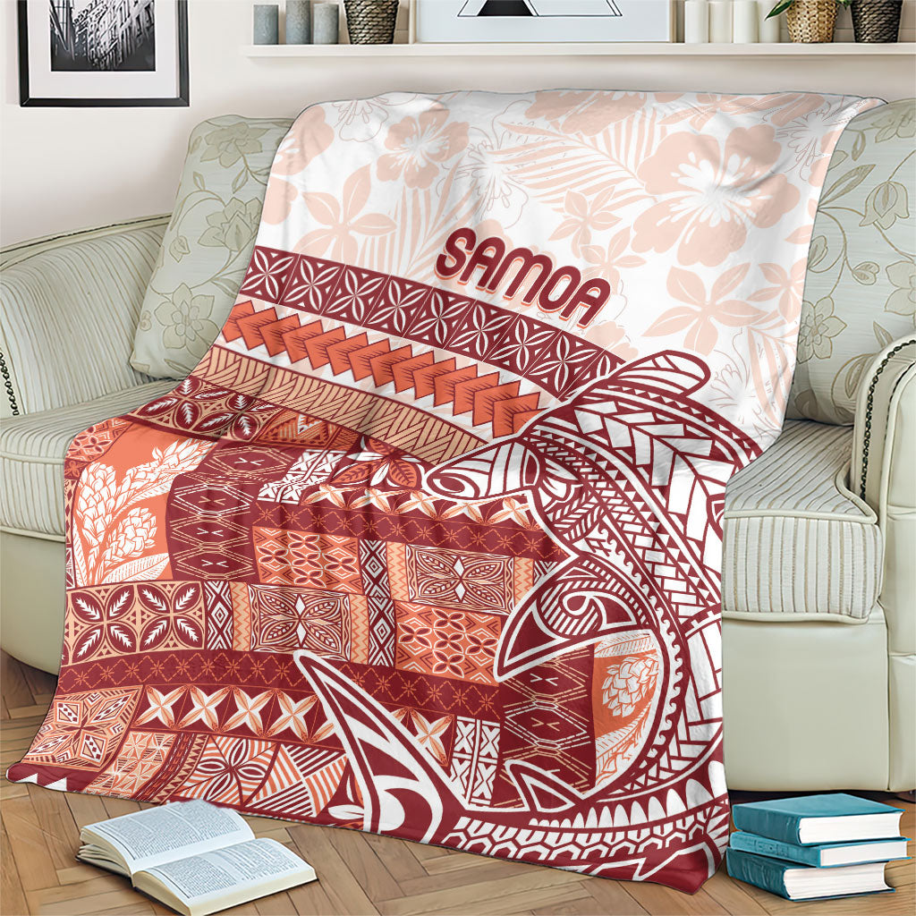 Samoa Mamanu Siapo Crimson Blanket Tatau Malie
