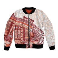 Samoa Mamanu Siapo Crimson Bomber Jacket Tatau Malie