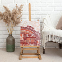 Samoa Mamanu Siapo Crimson Canvas Wall Art Tatau Malie