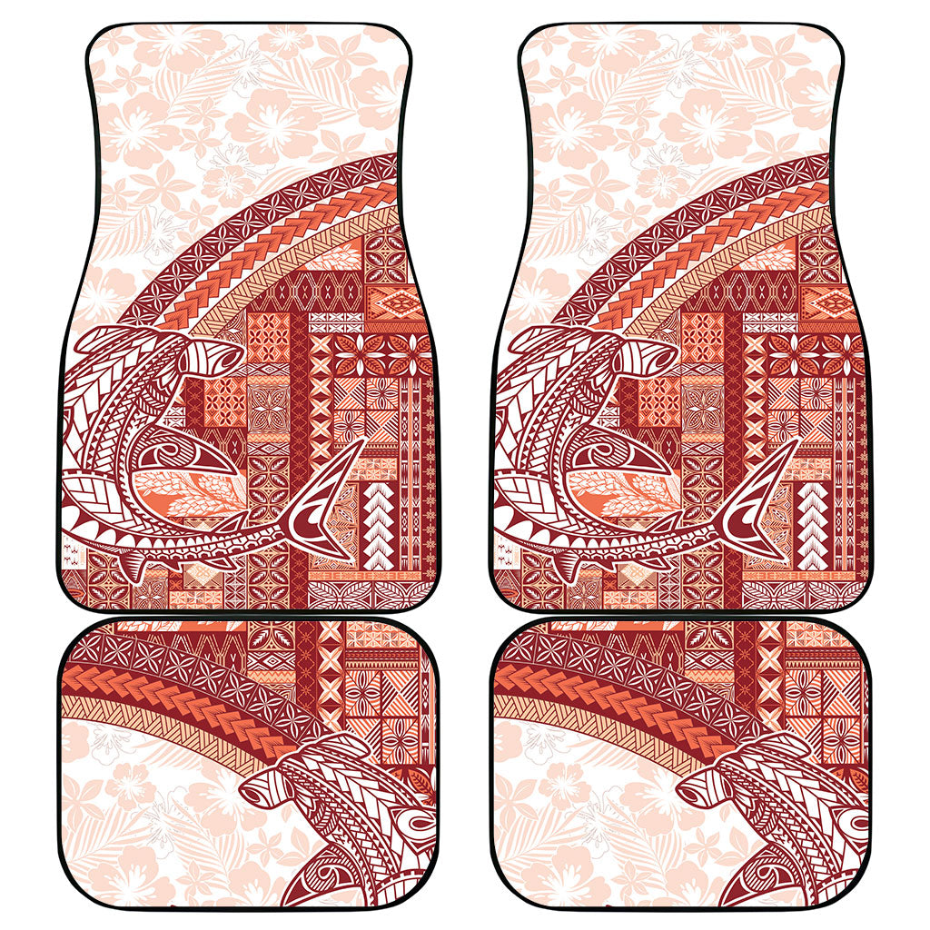 Samoa Mamanu Siapo Crimson Car Mats Tatau Malie