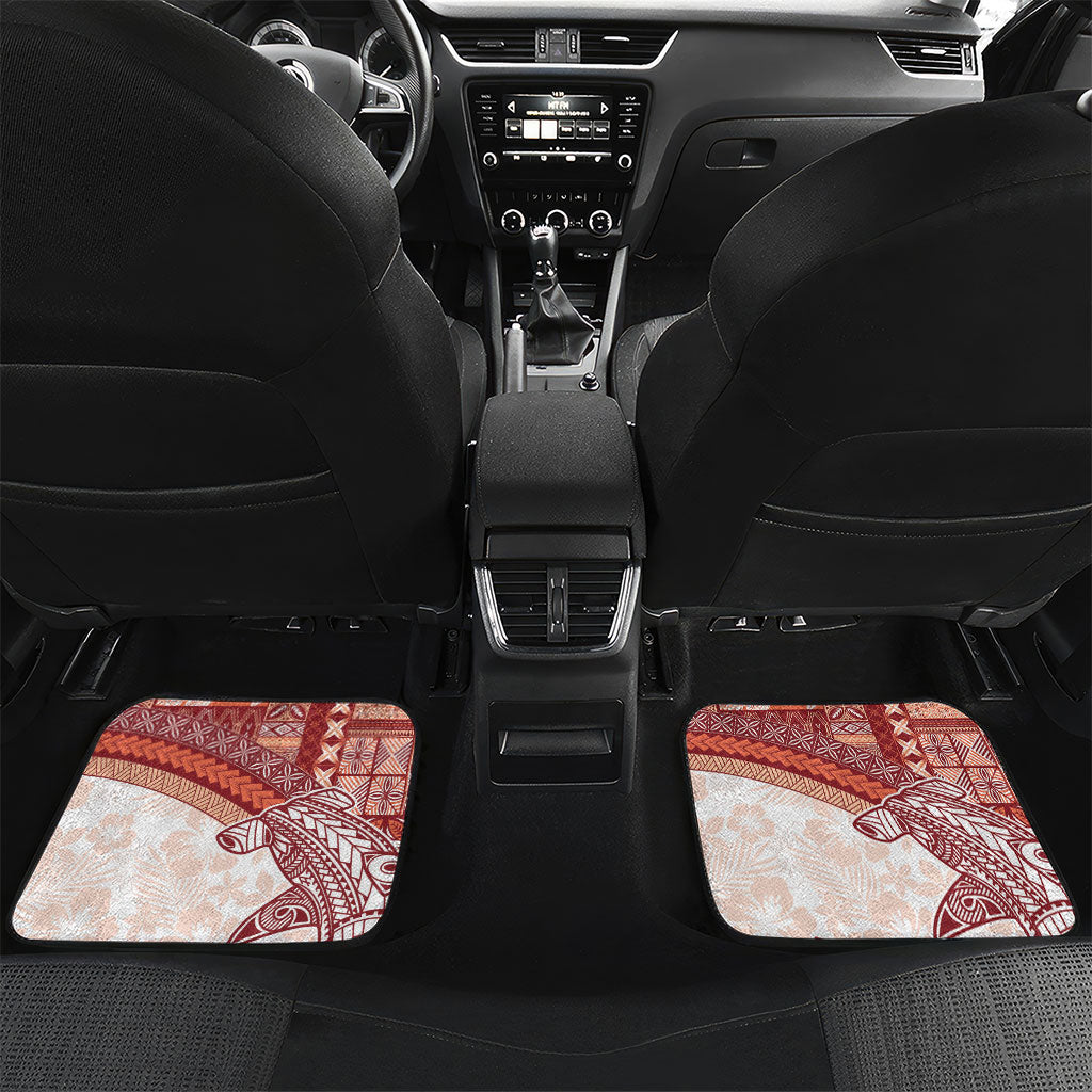 Samoa Mamanu Siapo Crimson Car Mats Tatau Malie