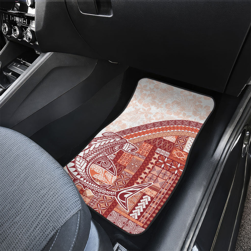 Samoa Mamanu Siapo Crimson Car Mats Tatau Malie
