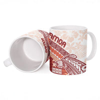 Samoa Mamanu Siapo Crimson Ceramic Mug Tatau Malie