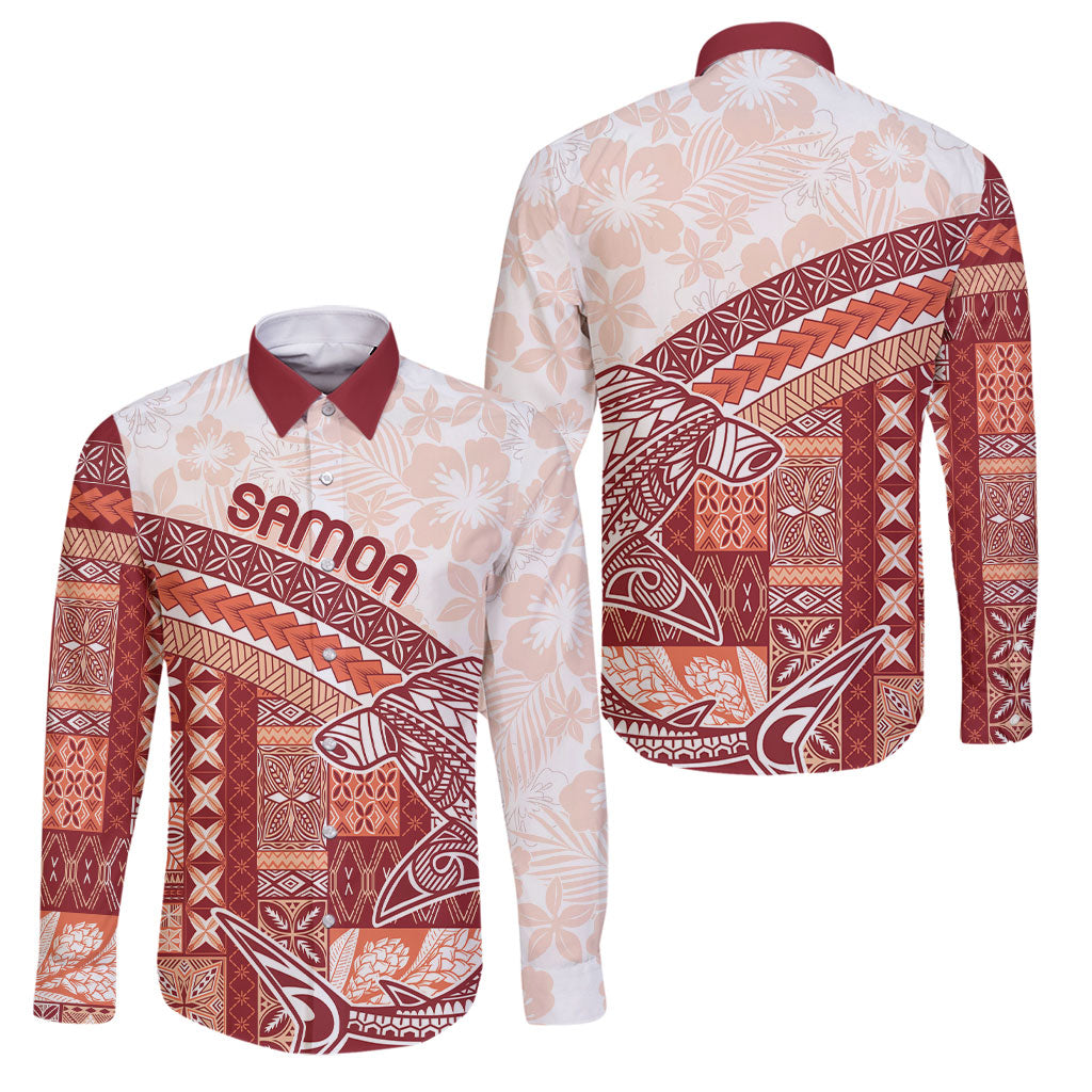 Samoa Mamanu Siapo Crimson Family Matching Off Shoulder Maxi Dress and Hawaiian Shirt Tatau Malie