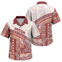 Samoa Mamanu Siapo Crimson Family Matching Summer Maxi Dress and Hawaiian Shirt Tatau Malie