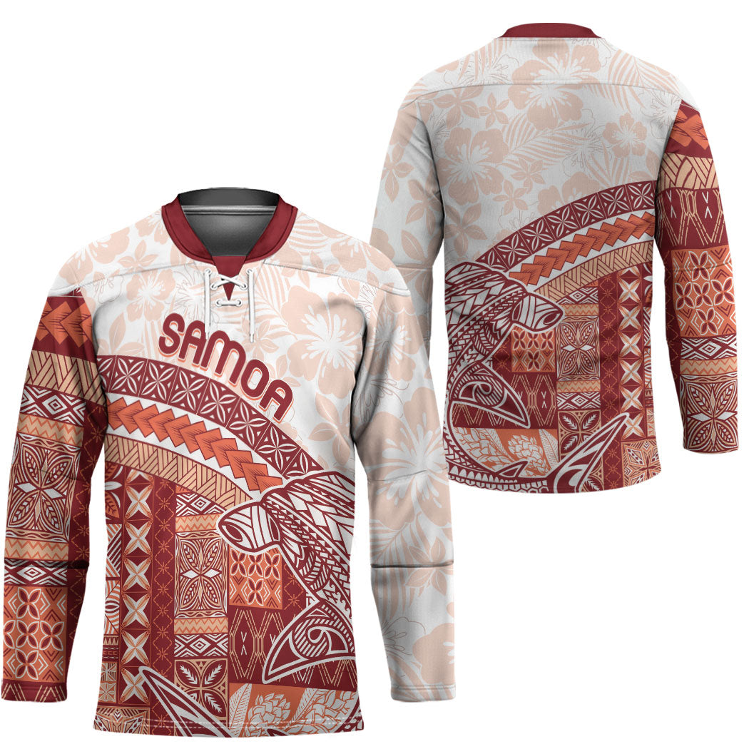 Samoa Mamanu Siapo Crimson Hockey Jersey Tatau Malie