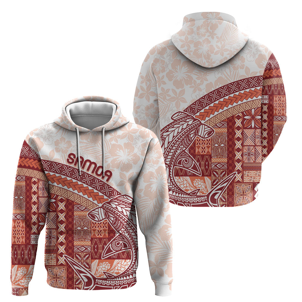Samoa Mamanu Siapo Crimson Hoodie Tatau Malie