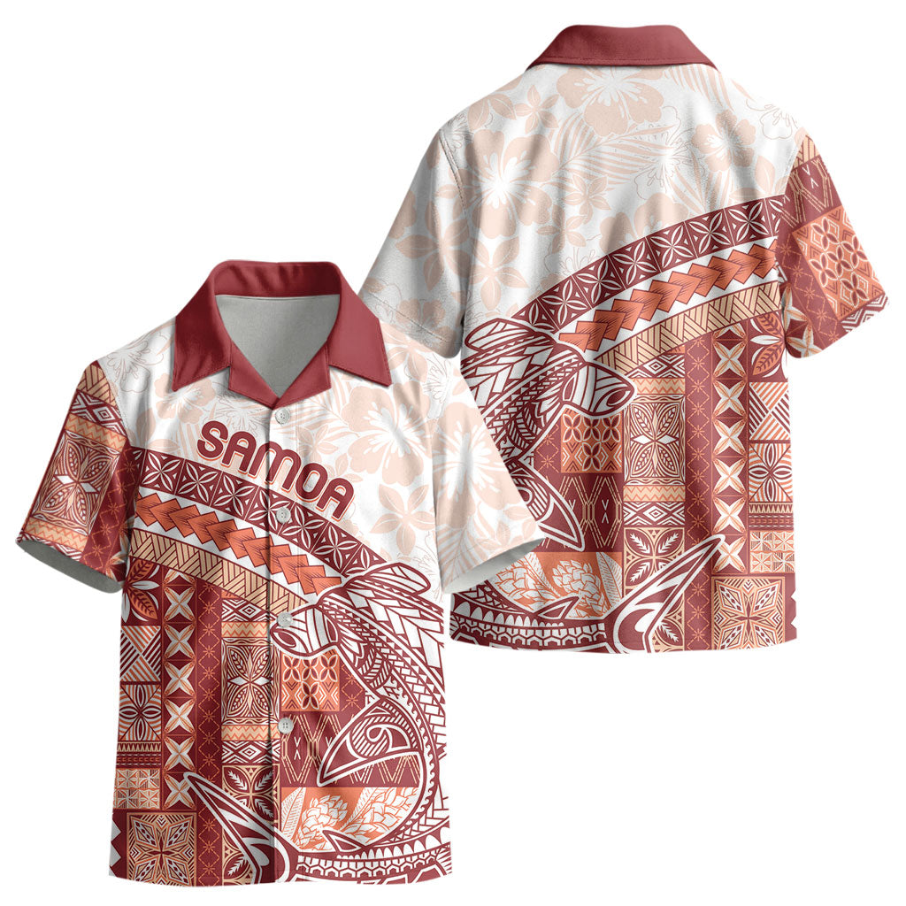 Samoa Mamanu Siapo Crimson Kid Hawaiian Shirt Tatau Malie