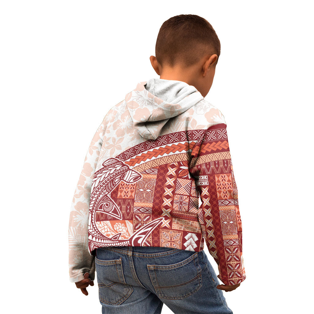 Samoa Mamanu Siapo Crimson Kid Hoodie Tatau Malie