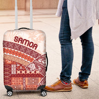 Samoa Mamanu Siapo Crimson Luggage Cover Tatau Malie