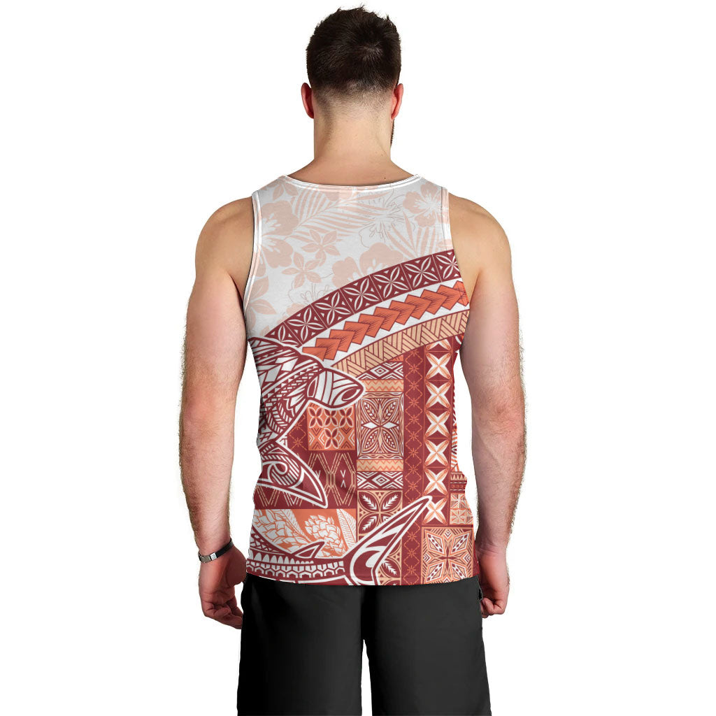 Samoa Mamanu Siapo Crimson Men Tank Top Tatau Malie