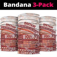 Samoa Mamanu Siapo Crimson Neck Gaiter Tatau Malie