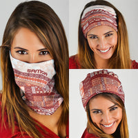 Samoa Mamanu Siapo Crimson Neck Gaiter Tatau Malie