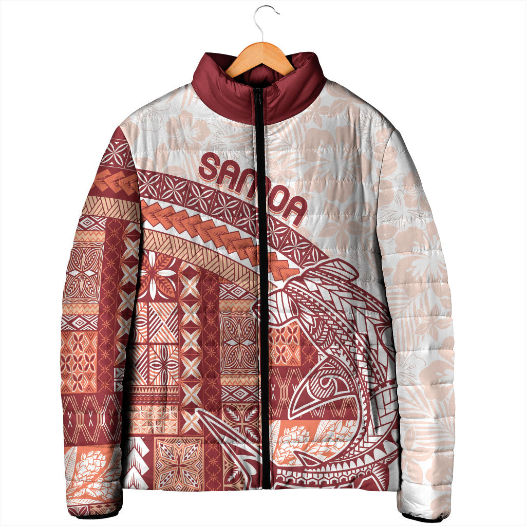 Samoa Mamanu Siapo Crimson Padded Jacket Tatau Malie