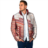 Samoa Mamanu Siapo Crimson Padded Jacket Tatau Malie