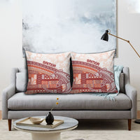 Samoa Mamanu Siapo Crimson Pillow Cover Tatau Malie