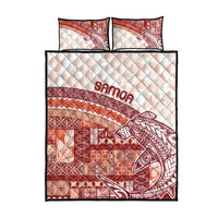 Samoa Mamanu Siapo Crimson Quilt Bed Set Tatau Malie